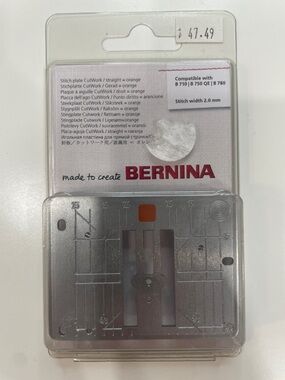 Bernina Stitch Plate CutWork 2.0mm - Silver/Grey